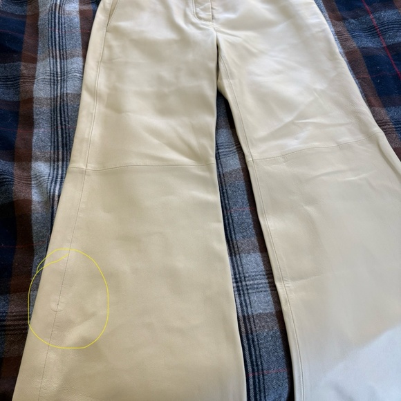 Joseph Wide Leg Nappa Leather Pants - size 38 - Picture 4 of 8